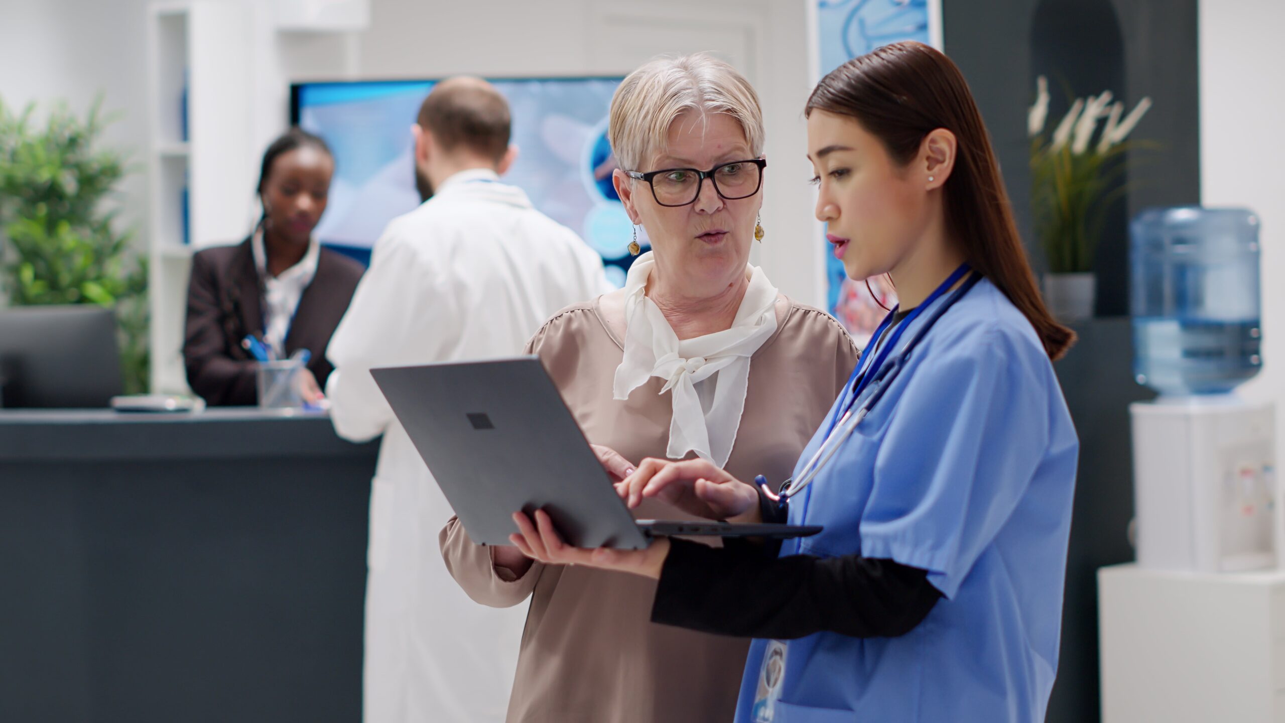 nurse handling nurse staffing software